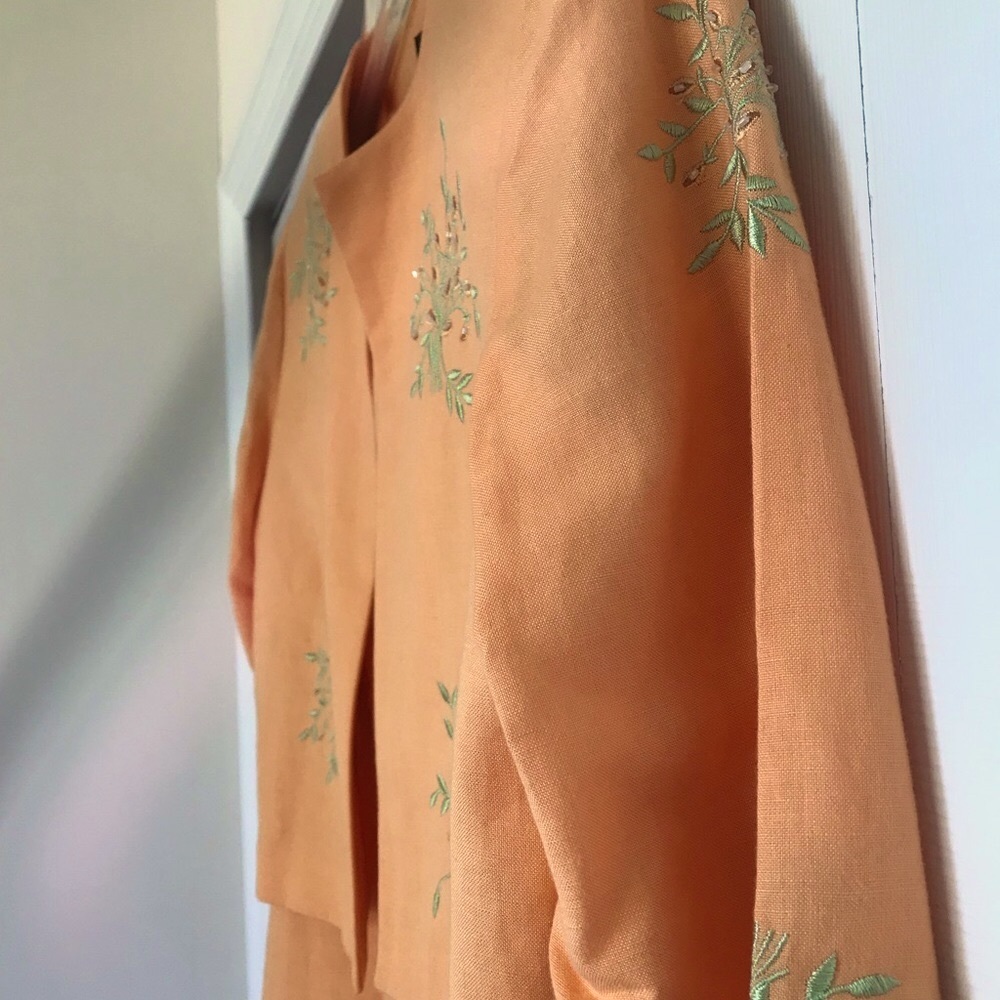 Beautiful and bright dressy affair 2 piece ensemble (dress & crop jacket). NWOT - Picture 6 of 13